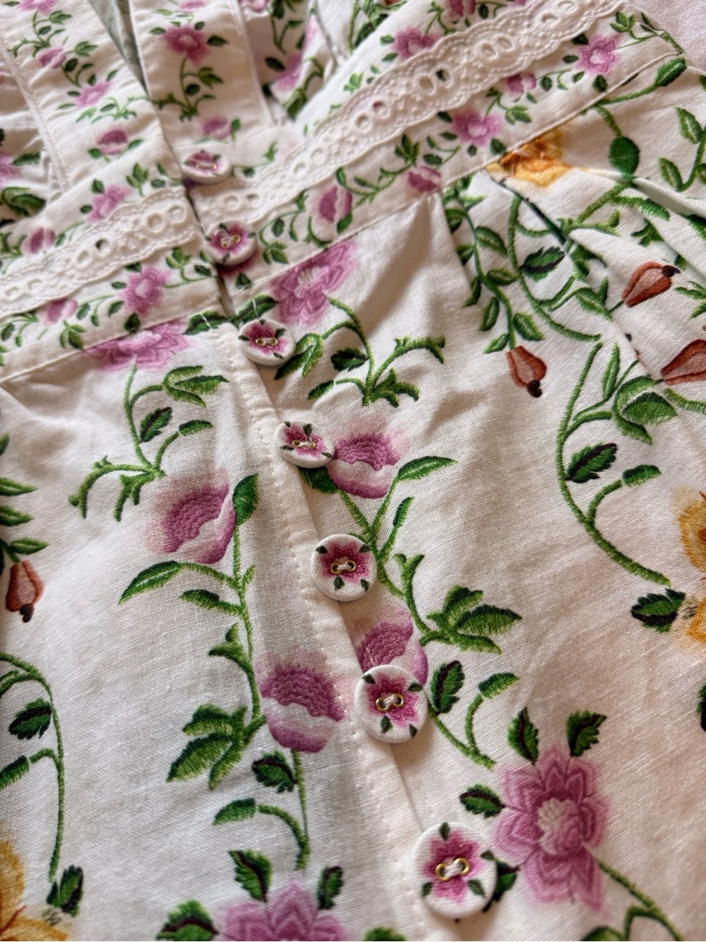 FARM Rio Folk Floral Linen Blend Jumpsuit - Picture 8 of 8